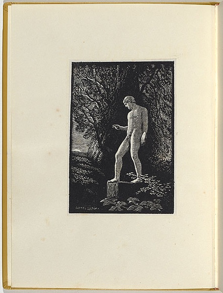 Artist: b'LINDSAY, Lionel' | Title: b'not titled (statue in garden).' | Date: 1959, June | Technique: b'wood engraving, printed in black ink, from one block' | Copyright: b'Courtesy of the National Library of Australia' Artist: b'LINDSAY, Lionel' | Title: b'not titled (statue in garden).' | Date: 1959, June | Technique: b'wood engraving, printed in black ink, from one block' | Copyright: b'Courtesy of the National Library of Australia'
