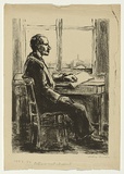 Artist: Groblicka, Lidia | Title: Fellow art student | Date: 1953-54 | Technique: lithograph, printed in black ink, from one stone