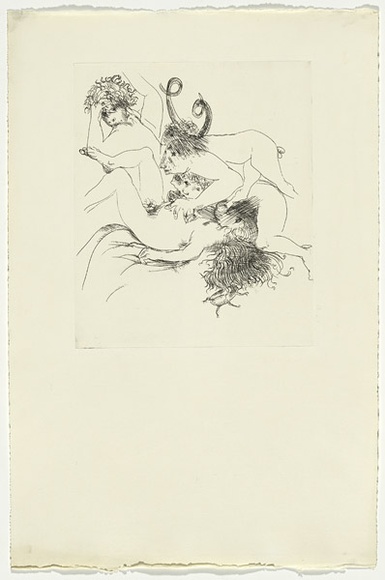 Artist: b'BOYD, Arthur' | Title: b'Dream of an intelligent woman.' | Date: 1970 | Technique: b'etching, printed in black ink, fromone plate' | Copyright: b'Reproduced with permission of Bundanon Trust' Artist: b'BOYD, Arthur' | Title: b'Dream of an intelligent woman.' | Date: 1970 | Technique: b'etching, printed in black ink, fromone plate' | Copyright: b'Reproduced with permission of Bundanon Trust'