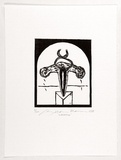 Artist: Mann, Gillian. | Title: Creation. | Date: 1988 | Technique: woodcut, printed in black ink, from one block