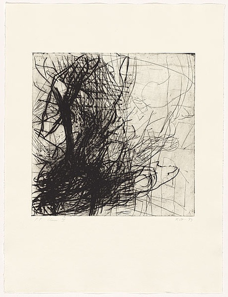 Artist: b'Tomescu, Aida.' | Title: b'Unu IV' | Date: 1993 | Technique: b'drypoint, printed in black ink, from one steel plate' | Copyright: b'\xc2\xa9 Aida Tomescu. Licensed by VISCOPY, Australia.'
