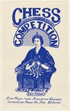 Artist: Arbuz, Mark. | Title: Chess competition. Men's & Women's sections. | Date: 1976 | Technique: screenprint, printed in blue ink, from one stencil