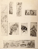 Artist: b'Shearer, Mitzi.' | Title: b'not titled [eight small pictures on one sheet]' | Date: 1980 | Technique: b'etching, printed in black ink with plate-tone, from eight plates'