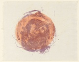 Artist: MACQUEEN, Mary | Title: Experiment | Date: 1968 | Technique: lithograph, printed in colour, from  two plates in purple and orange ink | Copyright: Courtesy Paulette Calhoun, for the estate of Mary Macqueen