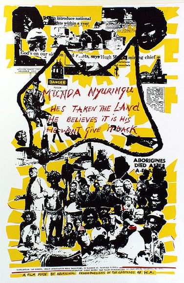 Artist: b'Bropho, Robert.' | Title: b'Munda nyuringu' | Date: 1984 | Technique: b'screenprint, printed in colour, from multiple stencils' Artist: b'Bropho, Robert.' | Title: b'Munda nyuringu' | Date: 1984 | Technique: b'screenprint, printed in colour, from multiple stencils'
