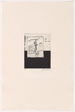 Artist: Bennett, Gordon. | Title: not titled [Hanged man] | Date: 1993 | Technique: soft-ground etching, printed in black ink, from one plate | Copyright: © Gordon Bennett, Licensed by VISCOPY, Australia
