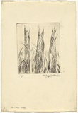 Artist: WALKER, Murray | Title: The three trees | Date: 1960 | Technique: etching, printed in black ink, from one plate
