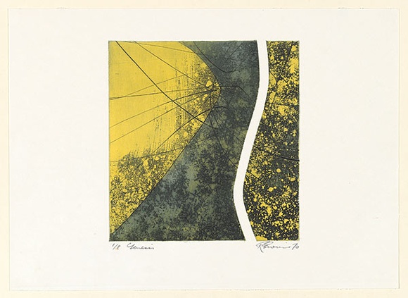 Artist: b'EWINS, Rod' | Title: b'Genesis.' | Date: 1970 | Technique: b'line-engraving and aquatint, printed in colour, from multiple plates'