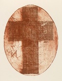 Artist: Nixon, John. | Title: not titled | Date: 1985 | Technique: etching, printed in red-brown with plate-tone, from one plate