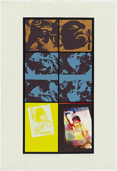 Artist: b'MEYER, Bill' | Title: b'Eating mussels in the bath IV. Better later than' | Date: 1973 | Technique: b'photo-screenprint, printed in colour, from eleven stencils' | Copyright: b'\xc2\xa9 Bill Meyer' Artist: b'MEYER, Bill' | Title: b'Eating mussels in the bath IV. Better later than' | Date: 1973 | Technique: b'photo-screenprint, printed in colour, from eleven stencils' | Copyright: b'\xc2\xa9 Bill Meyer'