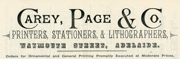 Title: Carey, Page  Co. Printers and Publishers