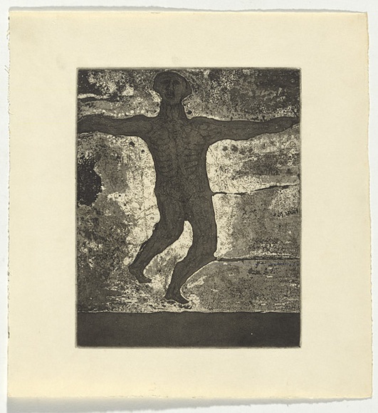 Artist: b'SELLBACH, Udo' | Title: b'(Dancing man)' | Technique: b'etching and awuatint printed in black ink, from one plate' Artist: b'SELLBACH, Udo' | Title: b'(Dancing man)' | Technique: b'etching and awuatint printed in black ink, from one plate'
