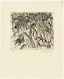 Artist: WALKER, Murray | Title: Hillside | Date: 1963 | Technique: etching, deep etch and engraving, printed in black ink, from one plate
