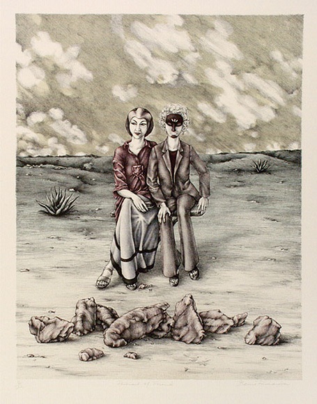 Artist: b'RICHARDSON, Berris' | Title: b'Mexican Life: Portrait of friends' | Date: 1981 | Technique: b'lithograph, printed in colour, from five stones [or plates]'