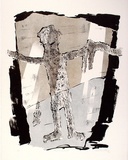 Artist: b'King, Grahame.' | Title: b'Mootwingee VI' | Date: 1983 | Technique: b'lithograph, printed in colour, from three stones [or plates]'