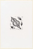Artist: b'Nangala Joshua, Norma.' | Title: b'Bush flower' | Date: c.2001 | Technique: b'linocut, printed in black ink, from one block'