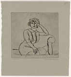Artist: WILLIAMS, Fred | Title: Young girl. Number 5 | Date: 1966 | Technique: etching and engraving, printed in black ink, from one copper plate | Copyright: © Fred Williams Estate