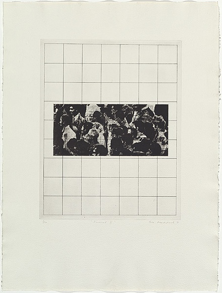 Artist: b'MADDOCK, Bea' | Title: b'Funeral II' | Date: 1971, September | Technique: b'photo-etching and aquatint, printed in black ink, from two plates' Artist: b'MADDOCK, Bea' | Title: b'Funeral II' | Date: 1971, September | Technique: b'photo-etching and aquatint, printed in black ink, from two plates'