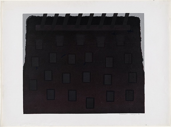 Artist: b'Senbergs, Jan.' | Title: b'Dream home' | Date: 1969 | Technique: b'screenprint, printed in colour, from three stencils' | Copyright: b'\xc2\xa9 Jan Senbergs. Licensed by VISCOPY, Australia' Artist: b'Senbergs, Jan.' | Title: b'Dream home' | Date: 1969 | Technique: b'screenprint, printed in colour, from three stencils' | Copyright: b'\xc2\xa9 Jan Senbergs. Licensed by VISCOPY, Australia'