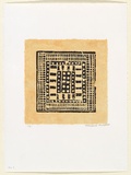 Artist: MUNGATOPI, Maryanne | Title: Jilamarra design | Date: 1999, May | Technique: woodcut, printed in black ink, from one block