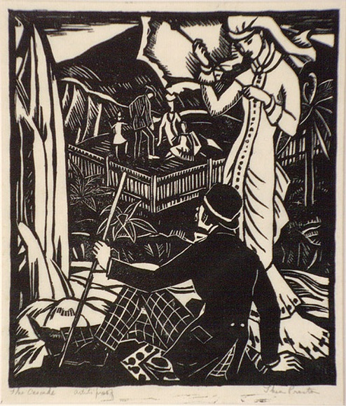 Artist: b'Proctor, Thea.' | Title: b'The cascade' | Date: 1930 | Technique: b'linocut, printed in black ink, from one block' | Copyright: b'\xc2\xa9 Art Gallery of New South Wales' Artist: b'Proctor, Thea.' | Title: b'The cascade' | Date: 1930 | Technique: b'linocut, printed in black ink, from one block' | Copyright: b'\xc2\xa9 Art Gallery of New South Wales'