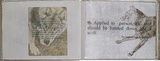 Artist: Cininas, Jazmina. | Title: not titled [head of a crouching wolf]. | Date: 1996-1997 | Technique: solvent-transfer, from one colour printed sheet; hand typesetting, printed in grey ink.