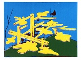 Artist: b'COLEING, Tony' | Title: bIdea for 'to do with blue' sculpture [3]. | Date: 1975 | Technique: b'screenprint, printed in colour, from multiple stencils'
