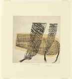 Artist: Miwulku, Kate. | Title: Waraméla [Fish traps III] | Date: 2002 | Technique: Drypoint & chine collé