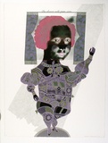 Artist: HANRAHAN, Barbara | Title: The shower will pass soon | Date: 1977 | Technique: screenprint, printed in colour, from eight stencils