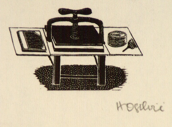 Artist: b'OGILVIE, Helen' | Title: b'not titled [Letter-book press]' | Date: (1947) | Technique: b'wood-engraving, printed in black ink, from one block'