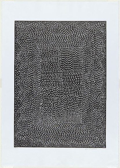 Artist: b'Cherel, Kumanjayi (Butcher).' | Title: b'Manyi' | Date: 1999, June | Technique: b'linocut, printed in black ink, from one block' Artist: b'Cherel, Kumanjayi (Butcher).' | Title: b'Manyi' | Date: 1999, June | Technique: b'linocut, printed in black ink, from one block'
