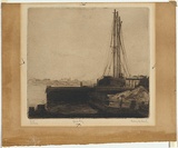 Artist: URE SMITH, Sydney | Title: Gore Bay. | Date: 1918 | Technique: etching and aquatint, printed in warm black ink, from one plate