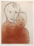 Artist: Hunter, Janice. | Title: Mother and Child 4 | Date: 1984 | Technique: etching, printed in black ink, from one plate