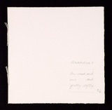Artist: Brennan, Anne. | Title: Breathline 1. A book of text with a card cover in a card portfolio box. | Date: 1996 | Technique: letterpress and embossing printed in brown