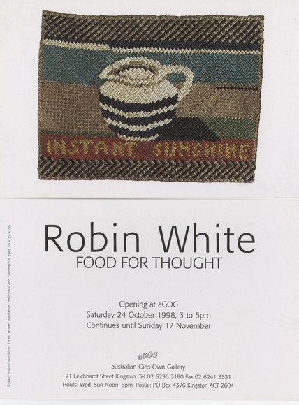 Food for thought: Robin White.