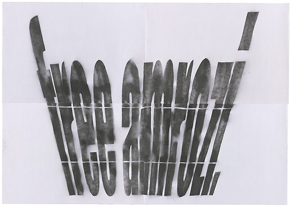 Artist: b'Azlan.' | Title: b'Free Amrozi.' | Date: 2003 | Technique: b'stencil, printed in black ink, from one stencil'