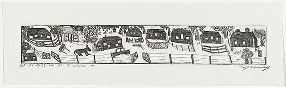 Artist: b'Kennedy, Roy.' | Title: b'My mission as I liked it' | Date: 2002 | Technique: b'etching, printed in black ink, from one plate' Artist: b'Kennedy, Roy.' | Title: b'My mission as I liked it' | Date: 2002 | Technique: b'etching, printed in black ink, from one plate'