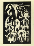 Artist: French, Len. | Title: (The albatrosses). | Date: (1955) | Technique: lithograph, printed in black ink, from one plate | Copyright: © Leonard French. Licensed by VISCOPY, Australia