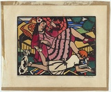 Artist: b'Proctor, Thea.' | Title: b'Summer.' | Date: 1930 | Technique: b'woodcut, printed in black ink, from one block; hand-coloured' | Copyright: b'\xc2\xa9 Art Gallery of New South Wales'