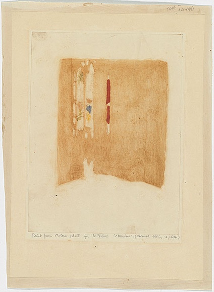 Artist: b'Traill, Jessie.' | Title: b'Le portail, St. Maclou [the portal, St. Maclou]' | Date: 1927 | Technique: b'etching, printed in colour with plate-tone, from one plate'