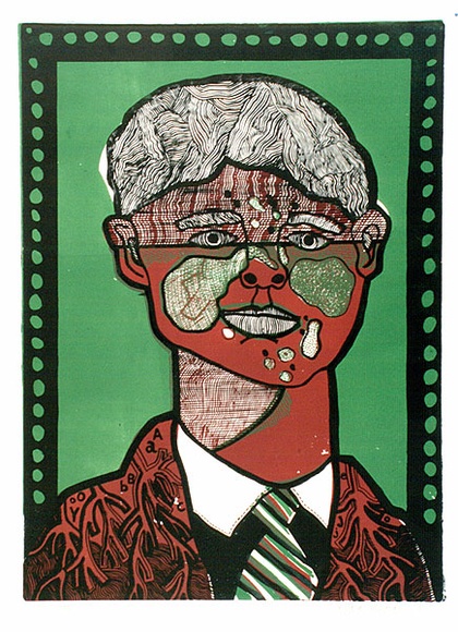 Artist: b'HANRAHAN, Barbara' | Title: b'Diseased boy' | Date: 1966 | Technique: b'lithograph, printed in colour, from three plates' Artist: b'HANRAHAN, Barbara' | Title: b'Diseased boy' | Date: 1966 | Technique: b'lithograph, printed in colour, from three plates'