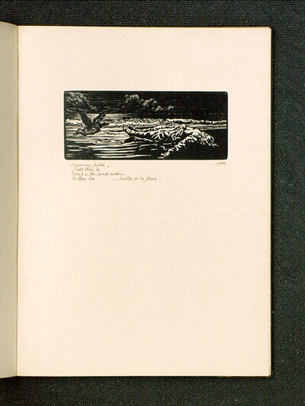 Artist: b'McGrath, Raymond.' | Title: b'Nevermore, Sailor.' | Date: 1924 | Technique: b'wood-engraving, printed in black ink, from one block' Artist: b'McGrath, Raymond.' | Title: b'Nevermore, Sailor.' | Date: 1924 | Technique: b'wood-engraving, printed in black ink, from one block'
