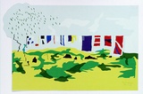 Artist: b'COLEING, Tony' | Title: b'Idea for sculpture [1].' | Date: 1974 | Technique: b'screenprint, printed in colour, from multiple stencils'