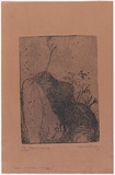 Artist: Hodgkinson, Frank. | Title: Figure in a landscape | Date: 1971 | Technique: softground-etching