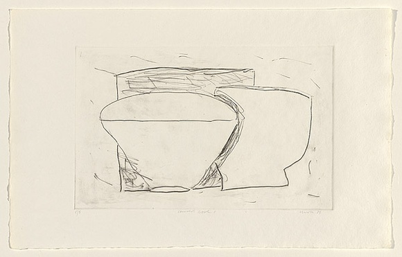 Title: Covered bowl 1 | Date: 1983 | Technique: drypoint, printed in black ink, from one perspex plate