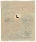 Title: Colophon | Date: 1991 | Technique: etching, printed in blue ink, from one plate; pencil additions