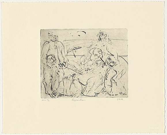 Artist: b'Furlonger, Joe.' | Title: b'Deposition (no.2)' | Date: 1989 | Technique: b'etching, printed in black ink, from one plate' Artist: b'Furlonger, Joe.' | Title: b'Deposition (no.2)' | Date: 1989 | Technique: b'etching, printed in black ink, from one plate'
