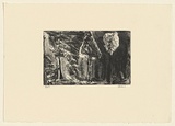 Artist: Murphey, Idris. | Title: Not titled [ambiguous landscape- three trees]. | Date: 2002 | Technique: open-bite and aquatint, printed in black ink, from one plate