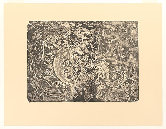 Artist: b'Hayward Pooaraar, Bevan.' | Title: b'Tweret Spirits' | Date: 1991 | Technique: b'lithograph'