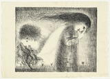 Artist: BOYD, Arthur | Title: St Francis when young turning aside. | Date: (1965) | Technique: lithograph, printed in black ink, from one plate | Copyright: Reproduced with permission of Bundanon Trust